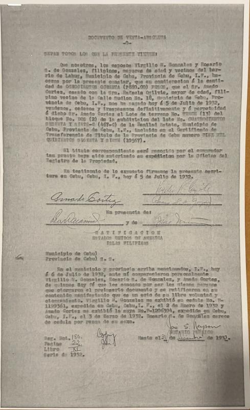 Annex AE: Virgilio - 1932 DOAS w Rosario